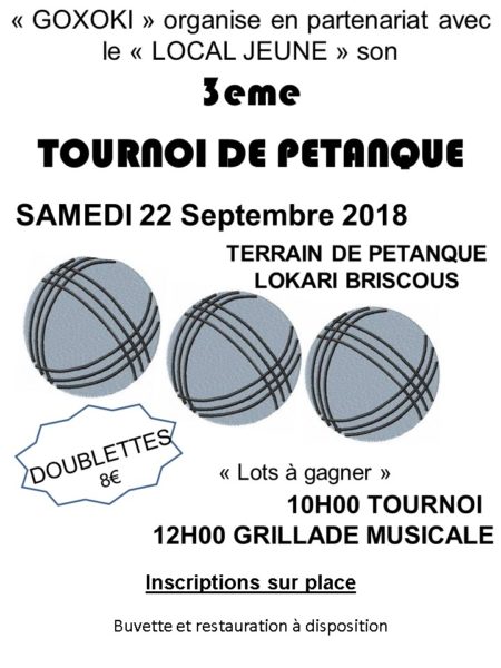 Tournoi de pétanque