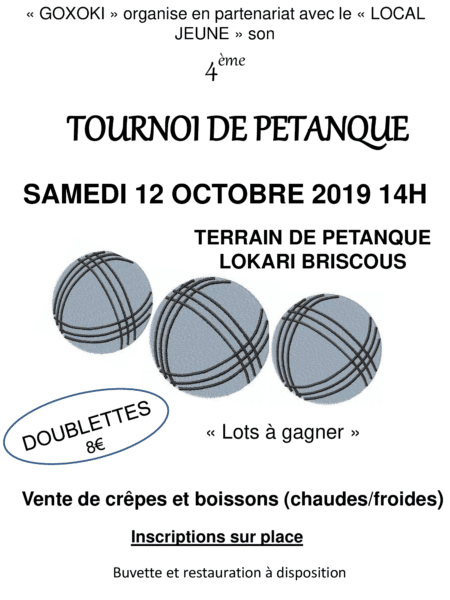 Tournoi de pétanque