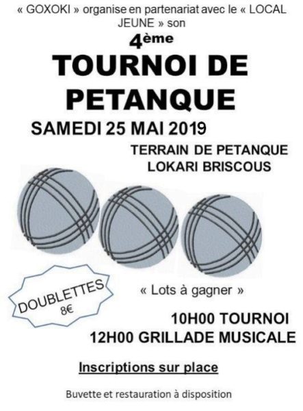 Tournoi de pétanque