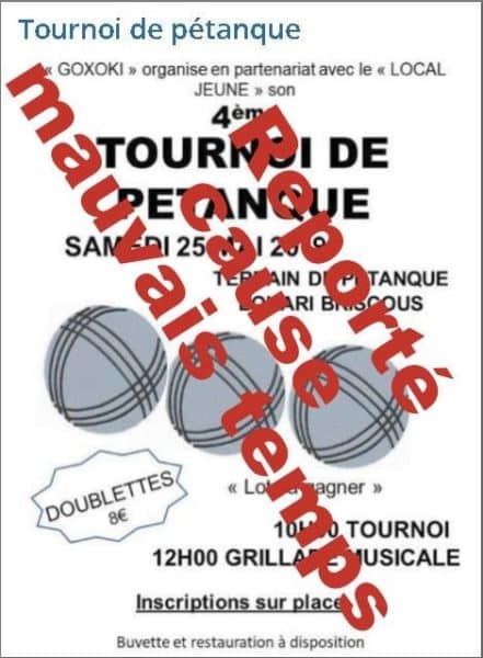 Tournoi de pétanque