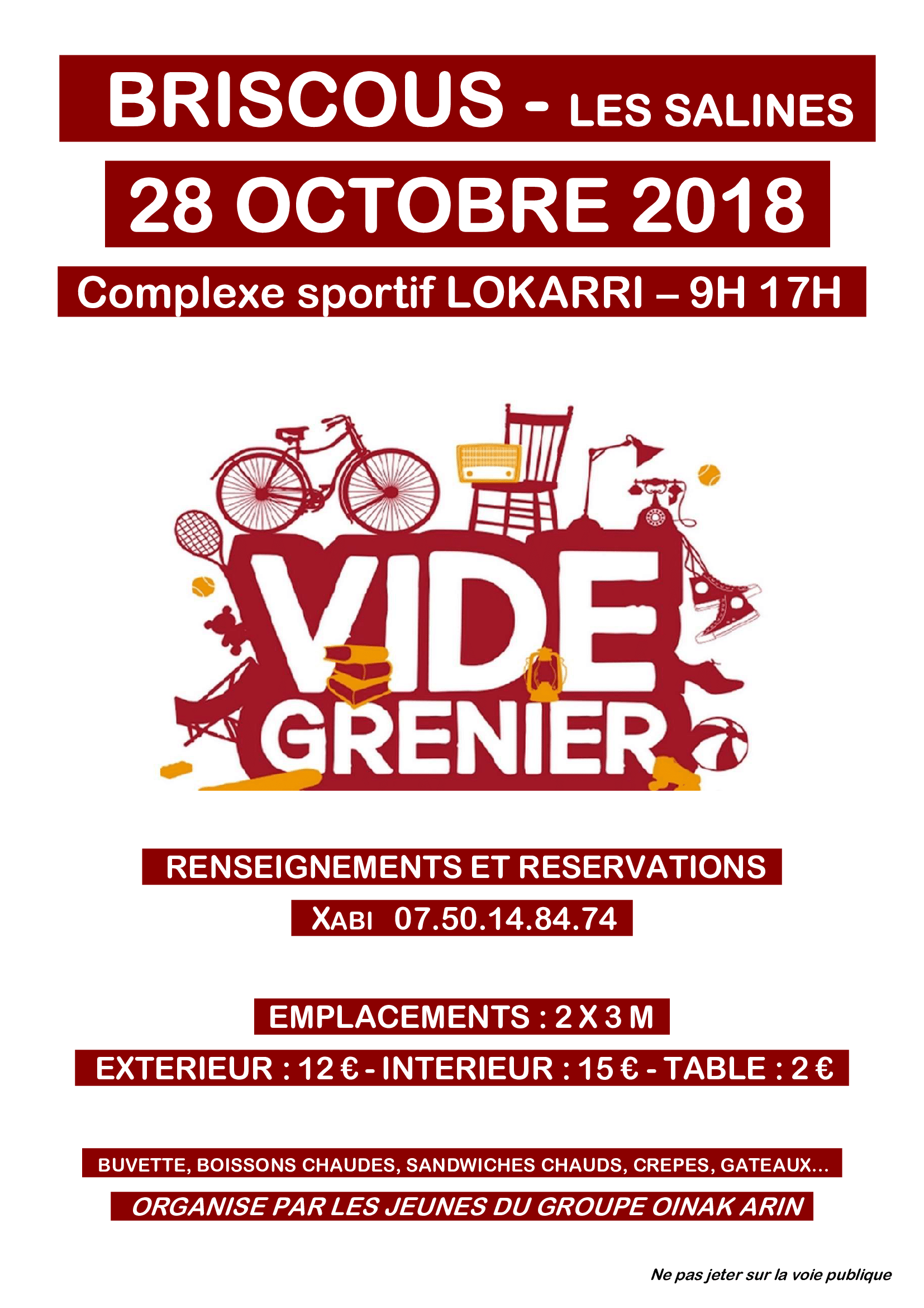 Affiche vide grenier 28 10 1 of 1 Site Officiel de la Commune de Briscous