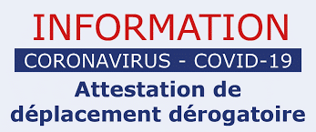 Nouvelles attestations de déplacement dérogatoire (papier et numérique)