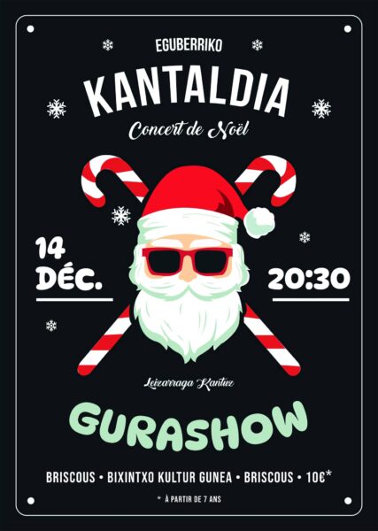 EGUBERRIKO KANTALDIA / CONCERT DE NOËL SAMEDI 14 DECEMBRE 20H30