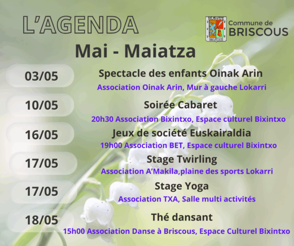 Agenda Mai