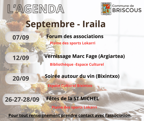 Agenda Septembre