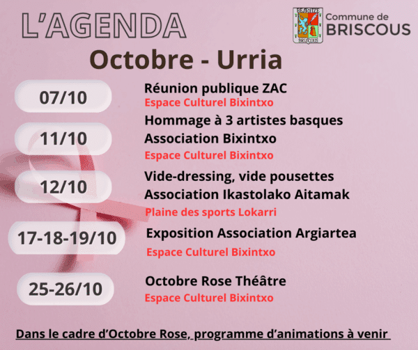 Agenda Octobre