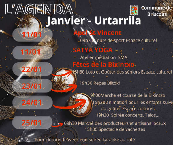 Agenda Janvier