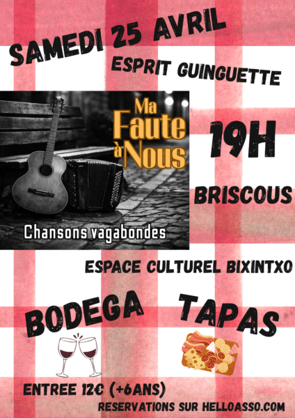 « Esprit Guinguette » avec le Trio « MA FAUTE A NOUS »