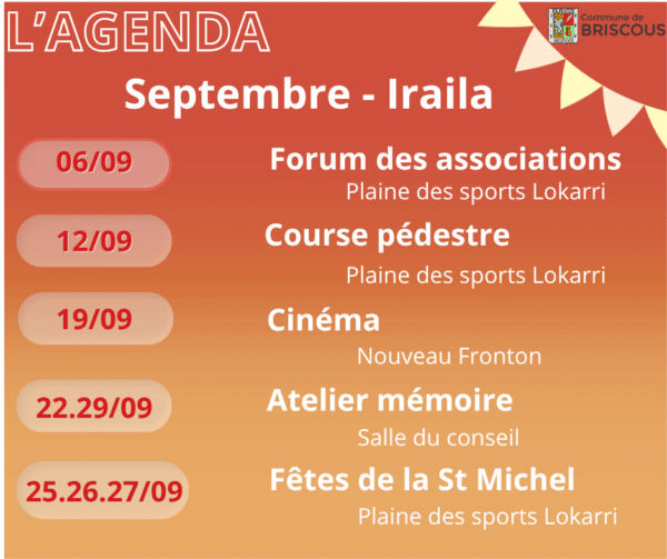 Agenda septembre